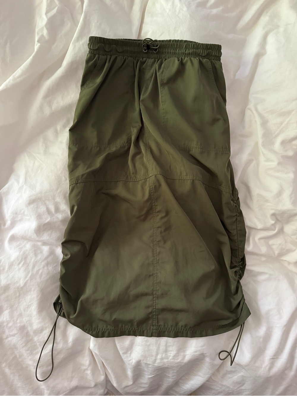 wild fable Olive Green Midi Skirt - Small